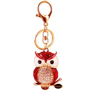 Lucky owl car keychain animal ornaments women fashion keychain