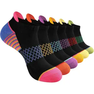 Womens Ankle Socks Athletic Running Socks Sport Cushioned Socks With Tab 6 Pairs
