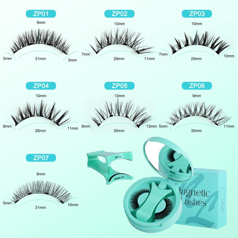 Magnetic Eyelashes ZP04 Upgraded Version Quantum Eyelashes No Glue Needed Reusable Soft False Eyelashes Easy Wear Remove Home Use
