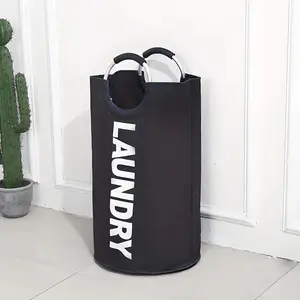 25.1gal Extra Large Foldable Laundry Hamper Basket - Collapsible Space-Saving Clothes Bin with Rust-Proof Aluminum Handles