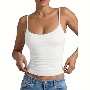 Tank Tops for Women, Camisole Tops Double Lined Sleeveless Going Out Summer Tops Basic Spaghetti Strap Cami Shirts