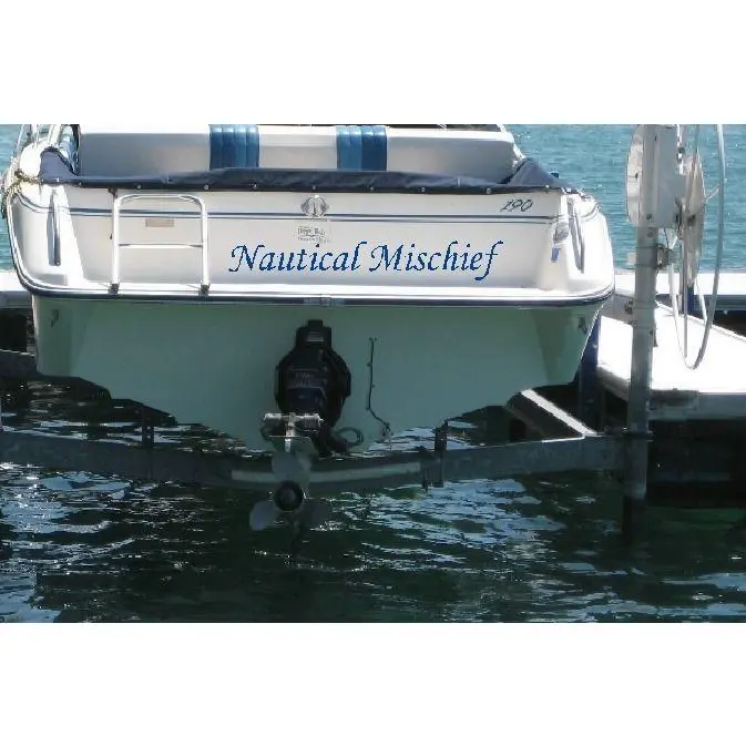 Custom Boat Name Decal Vinyl 4" x 24" Graphic