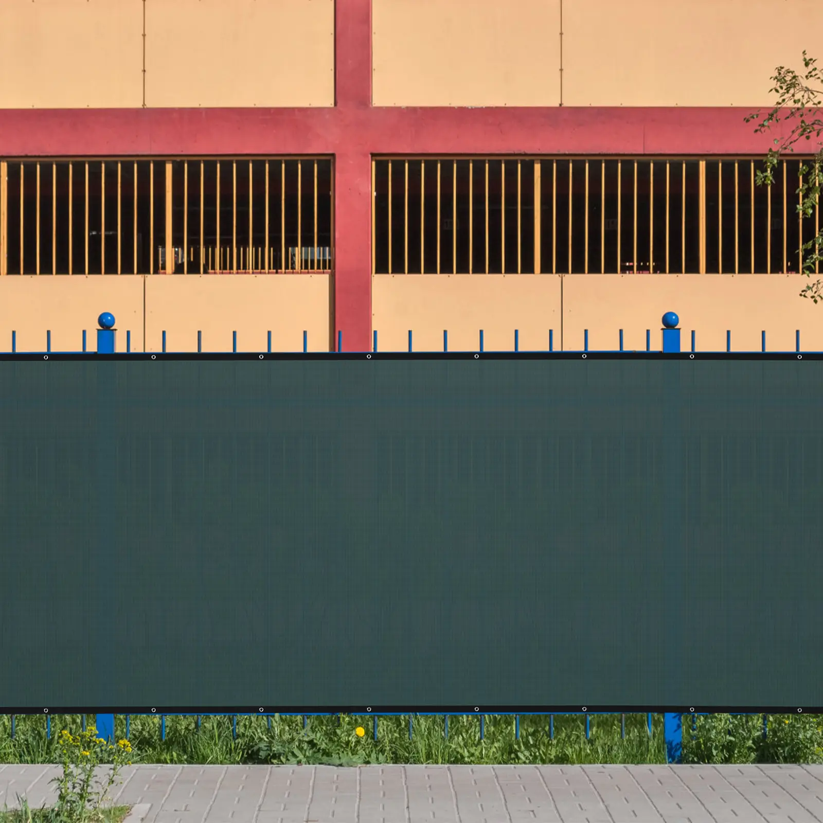 Fence Privacy Screen, 5' x 50' Windscreen Fencing Shade Cover with Grommets for Wall Outdoor Garden Patio Yard Pool Deck Balcony, Green