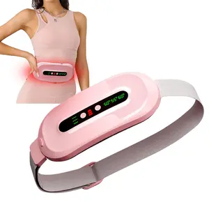 Electric Menstrual Belly Warming Belt - Cordless Massage Wrap Belt with 3 Heat Levels, 3 Massage Modes for Back & Belly Pain Relief, Leisure Gift for Women