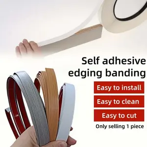 1 roll of self-adhesive edging repair strip, self-adhesive PVC decorative strip, easy to install, suitable for cabinet repair and furniture renovation（300cm/118.11inch)