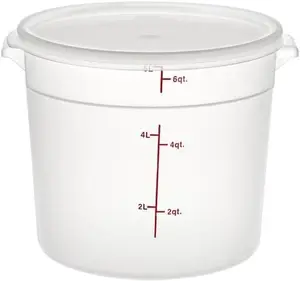 6-Quart Round Food Storage Container with Lid