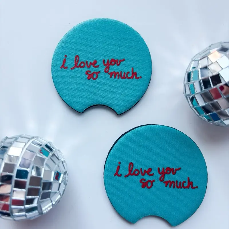 I Love You So Much I Love Tacos So Much Car Coasters Air Freshener Keychain