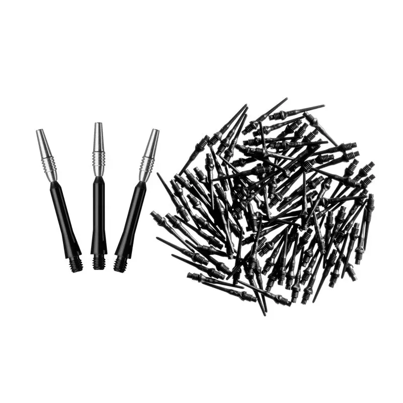103-Piece Dart Accessories Set for Adults, Includes 100 Tufflex II 1" Long Tips and 3 Spinning Aluminum Shafts with 2BA Thread