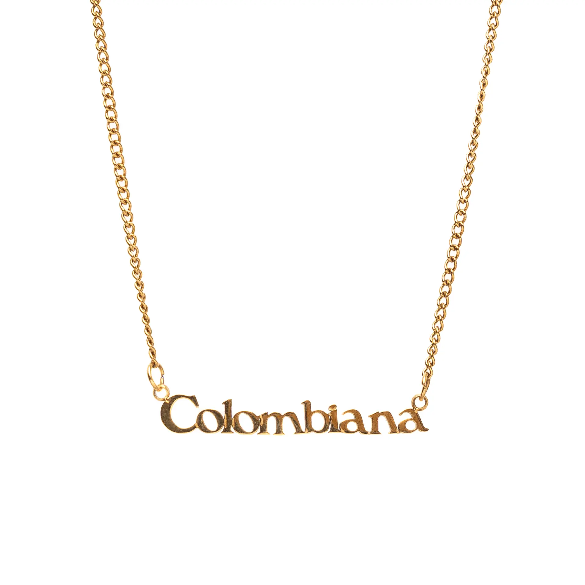SITOS Women's Colombian Artesanias Fashion Necklace, Gold Chain Souvenir Gift
