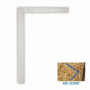 16 in. x 24 in. Aluminum Square - This 16" x 24" Framing Square is crafted from lightweight aluminum that resists rust and corrosion, ensuring long-lasting performance on job sites.