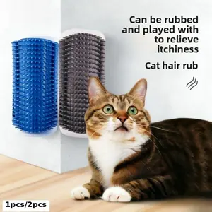 Cat Corner Massager Itch Vertical Scratcher Loose Fur Remover Self Play Cat Scratch Board Toy