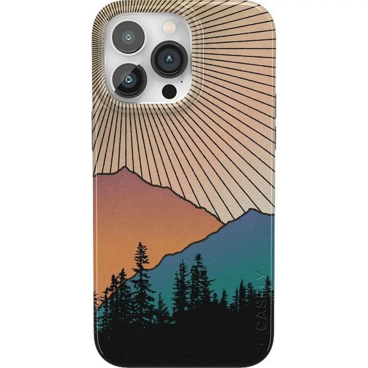 Casely iPhone 14 Pro Max Case | Golden Hour | Mountain Sunset | Compatible with MagSafe | Classic Ultra Thin Design