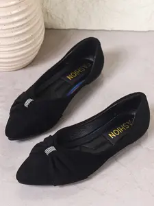 Pointed Toe Flat Shoes, Rhinestone Bow Soft Sole, Comfortable and Stylish Footwear, Perfect for Daily Wear