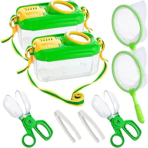 2Sets Bug Catcher for Teenager - Sturdy Teenager Bug Catching Kit Gifts with Collector Butterfly Net Tweezer, Bugs Habitat Outdoor Explorer Kit - Home Improvement.