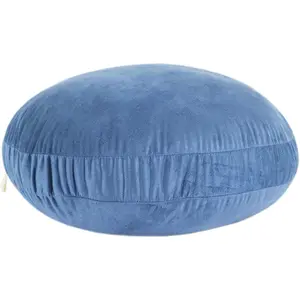 Round Throw Pillow 16x16 Down-Like Polyester Super Soft Ultra Fluffy Feather-Like Touch Round Cushion for Couch Decorative Circle Round Floor Pillow for Kids Bed Sofa, 1 Piece, Navy Blue