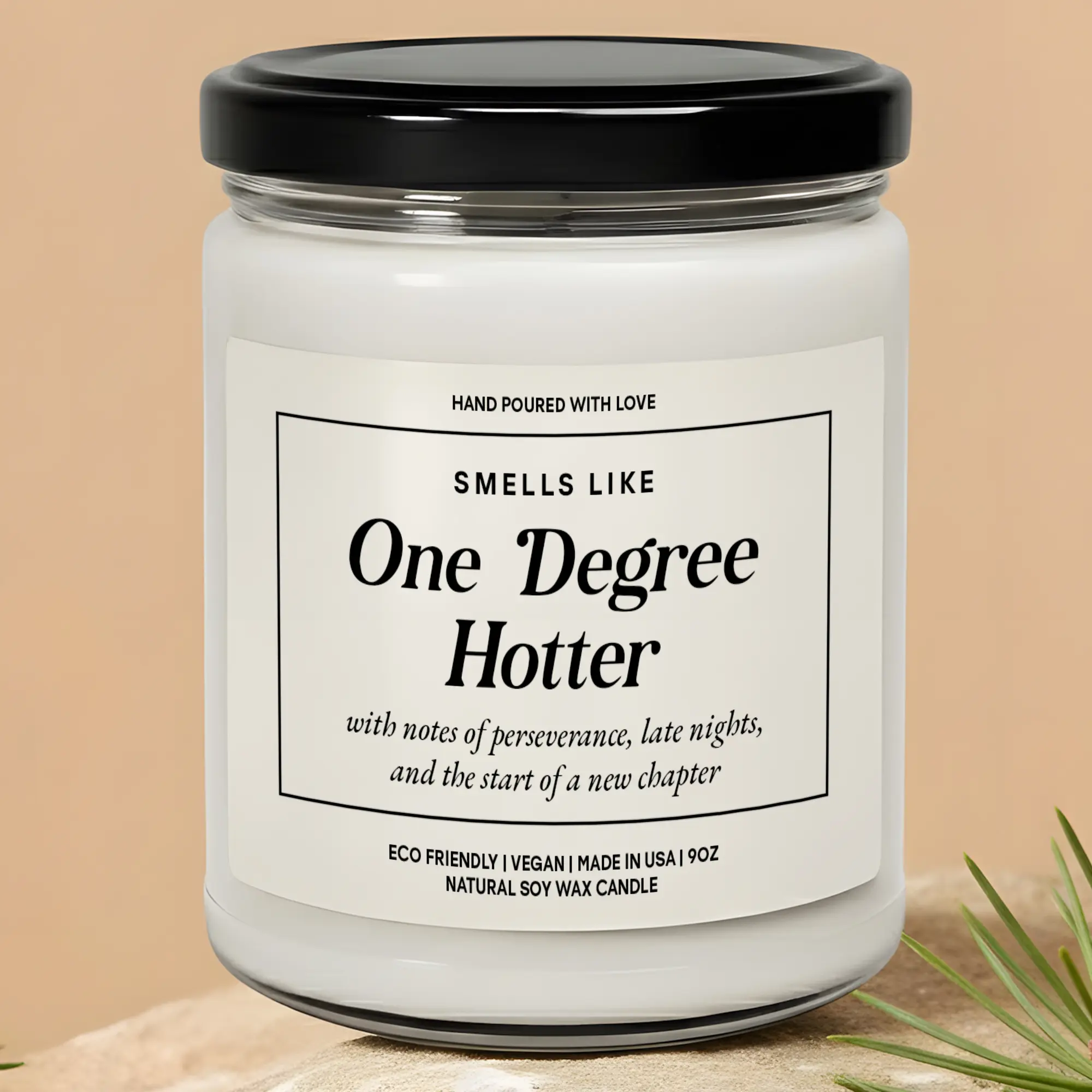 MAKEAGIFT One Degree Hotter Candle, Gift for Graduation Party, Graduation Candles, College Graduation Gift, Gift Candle for Daughter