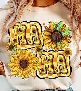 [Sale Up To 50%] Mama Sunflower Shirt, Sunflower Floral Mother's Day Gift coquette bow T-Shirt, Gift For Mom Shirt