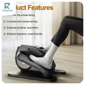 [FathersDayGift] RIMIKING Seated Elliptical Machine, Under Desk Pedal Exerciser with Remote, No Installation Needed, Effortless Exercise Anytime, Anywhere