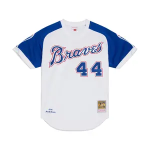 Hank Aaron Atlanta Braves 1974 White Authentic Player Jersey