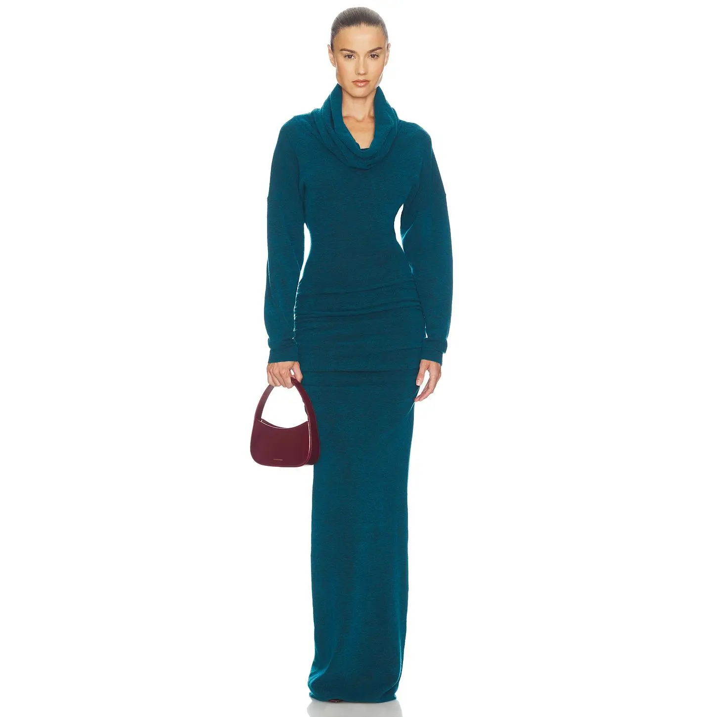 Helsa Emmalynn Cowl Gown in Teal