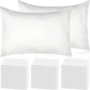 Disposable Pillow Cases, Standard Size 21in X 30in, White One-Time Use Pillowcases For Hotel, Home, Camping, Travel Essentials