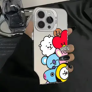 Cartoon Cute Kpop B-bt21 Phone Case Suitable for iPhone 17 16e 16 15 14 13 12 11 Mini Pro Max Air X XR XSMAX 8 7 Plus Anti Fall Matte Back Cover