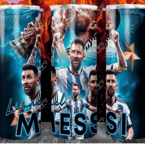 Messi 20oz Tumbler Bottle for Cold Drinks
