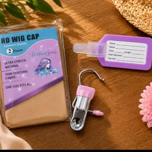 Watered Souls wig care bundle. Label, hook, and HD wig cap.