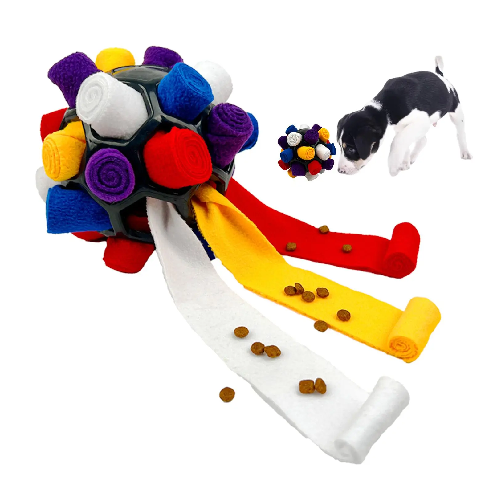 Sniffing Ball for Dogs, 1 Count Interactive Dog Toy Ball Treat Dispenser Ball Puzzle Toy, Portable Pet Snuffle Ball Toy for Small Medium Pet, Interactive Training Ball, Buzz Ball