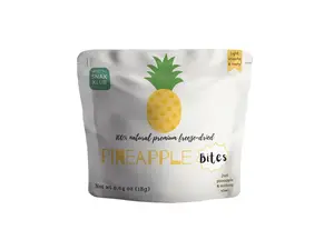 Snakklub Pineapple Bites – Freeze-Dried Pineapple, 100% Fruit Without Added Sugar/Additives/Preservatives Fruit Snack