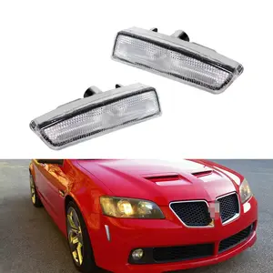 2pcs Brand new and quality Clear Front Bumper Side Markers lamps Light Housing For 2008 2009 Pontiac G8 GT GXP
