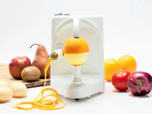 Pelamatic Multi-Fruit Automatic Peeler | Electric Peeler for Oranges, Apples, Potatoes | Easy-to-Use | Durable | Modern | Compact