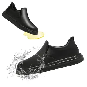 Wide toe chef shoesChef's Work Shoes - Anti-Slip, Oil Resistant, Waterproof, Reflective Strips, Easy to Wear & Clean, Suitable for Kitchen, Nursing, Gardening, Catering, Women & Girls, Closed Toe, Lightweight, Cushioned Sole, Multiple Sizes