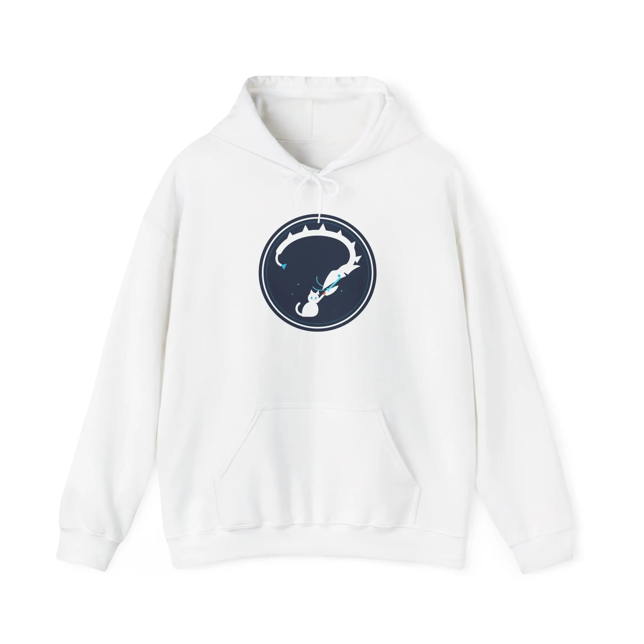 Meteor Shower Illustration Hoodie | Space Comet Circular Logo