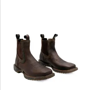 Cebu Square Toe Ultra Light Work Boots Pull On Bota de Trabajo Slip Resistant Made in Mexico Lightweight Construction Versatile Use