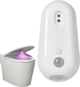 PickTrip Smart Toilet UV Sterilizer - Automatic Motion Sensor UVC Disinfector and Deodorizer for Toilet Lid, Hands-Free Toilet Bowl Sanitizer Light for Home Bathroom Hygiene Toilet sterilizer (2 aromatherapy tablets)