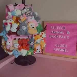 Clush Apparel Unisex Lightweight Stuffed Animal Plushie Mini Backpack - Animal Print, Cute Chic Kawaii Purse, Handmade Festival & Holiday Birthday Gifts