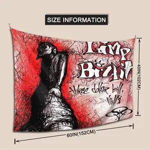 Limp Rock Bizkit Band Tapestry Art Banners Wall Hanging Flag Poster for Living Room Bedroom Home Decorations Cotton Decorative tapestry