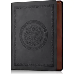 Leather Vintage Journal Notebook, 300 Pages, Softcover Lined Journal Notebooks for Women Men, for Writing Travel Business Office, 5.7'' X 8.3''