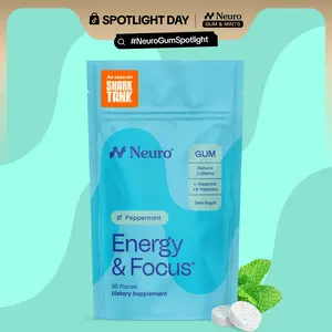 Neuro Energy Caffeine Gum/Mints for Energy & Focus (90 Pieces) - Sugar-Free with L-theanine, Caffeine, Vitamin B12 & Vitamin B6 - Peppermint Flavor