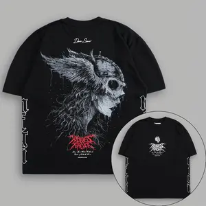 Valhalla Valkyrie Urban Graphic Tshirt, Oversized Premium Cotton Crewneck, Everyday Fitness Streetwear