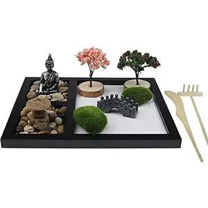 Meditation  Zen Garden, Sand Garden Tools Accessories Box Set, Suitable for  Office Desk Bonsai Decoration
