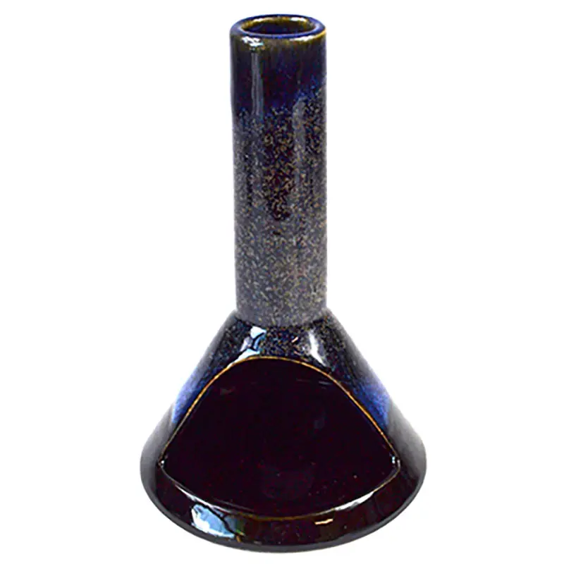 Blue Ceramic Chimney Incense Burner 6 Inch — Glazed Tower Stick Burner
