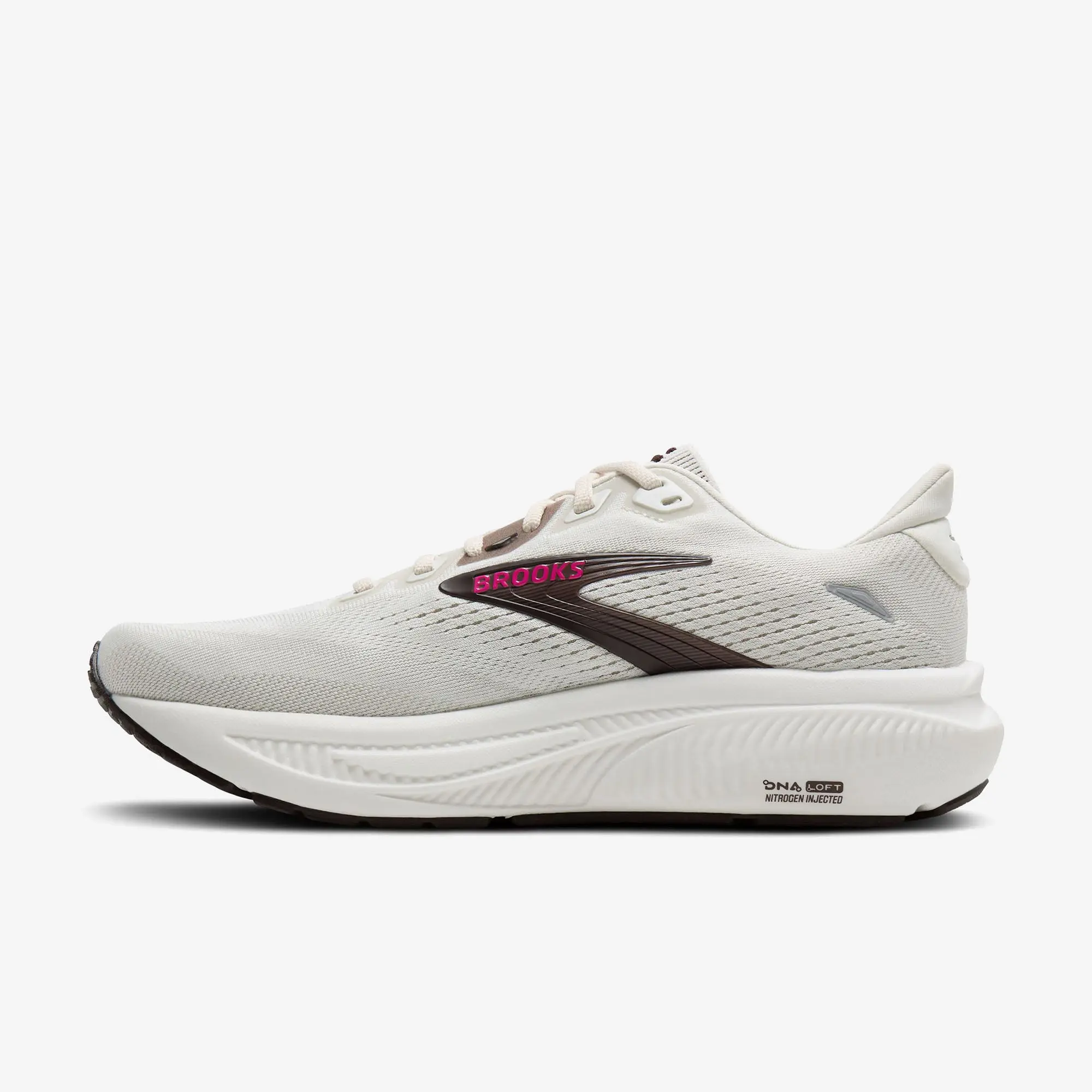 Brooks Women's Ghost 18 Coconut Coffee Fuchsia
