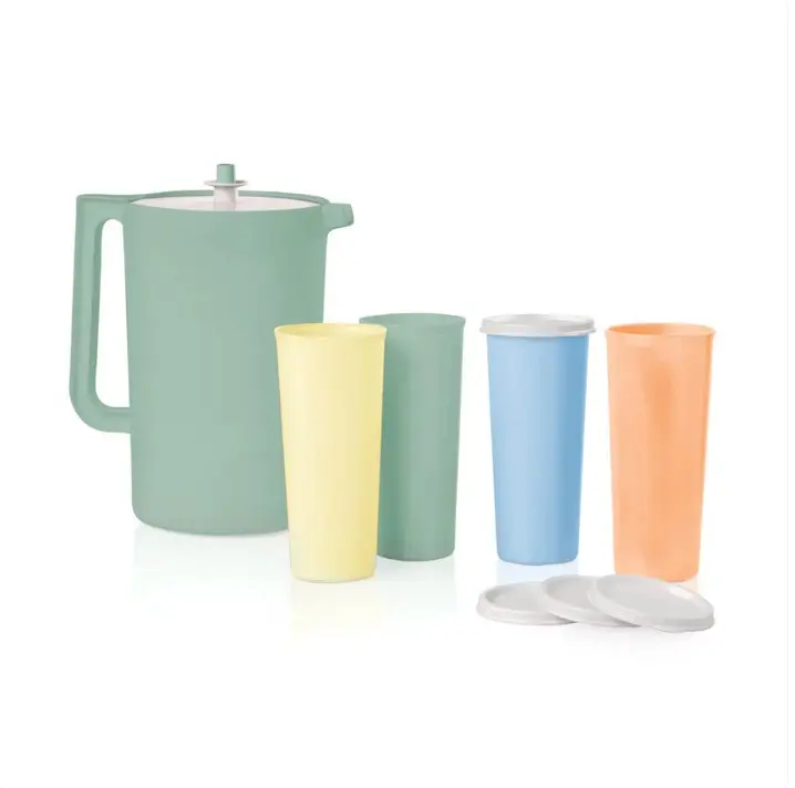 Tupperware Classic Gallon Pitcher & Tumbler Set, BPA-Free Kitchen Drinkware with Gallon Jug, Secure Lid for Easy Pour