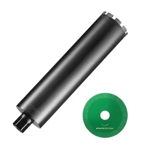 VEVOR Core Drill Bit, 4.25 Wet Diamond Core Drill Bits, 14 Drilling Depth Concrete Core Drill Bit with Saw Blade, 1-1/4-7 Inner Thread, Laser Welding, Diamond Wet Coring Bit for Concrete Brick