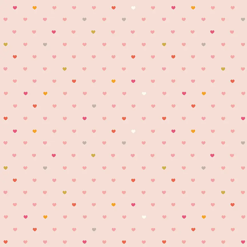 Fabric Riley Blake Blush Hearts Serendipity 2 Designer Flannel by the Quarter Yard F17513-BLUSH