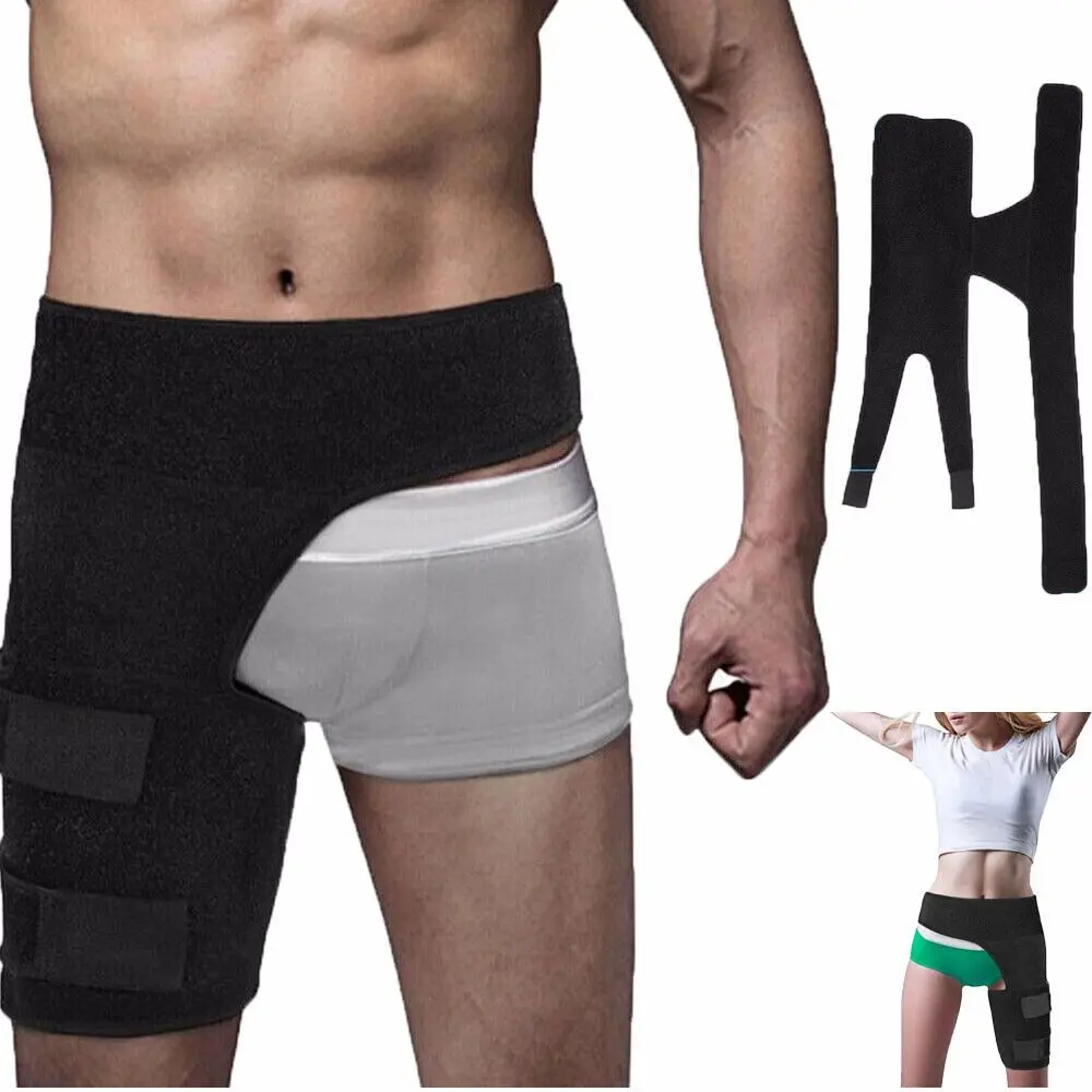 Unisex Hip Joint Support Brace for Relieving Sciatica, Moisture-wicking To Keep You Dry, and Hip and Thigh Strain Protection Suitable for Running and Weightlifting