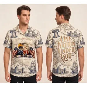 Vintage USA 250th Anniversary Hawaiian Shirt – American Flag Celebration #   TikTokMadeMeBuyIt #   TikTokShop #   USA 250th
