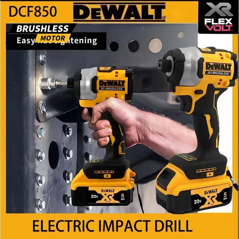 DEWALT DCF850 Impact Driver Electric Driver 20V Lithium Battery Brushless screwdrivers High Torque tools